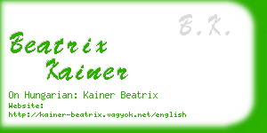 beatrix kainer business card